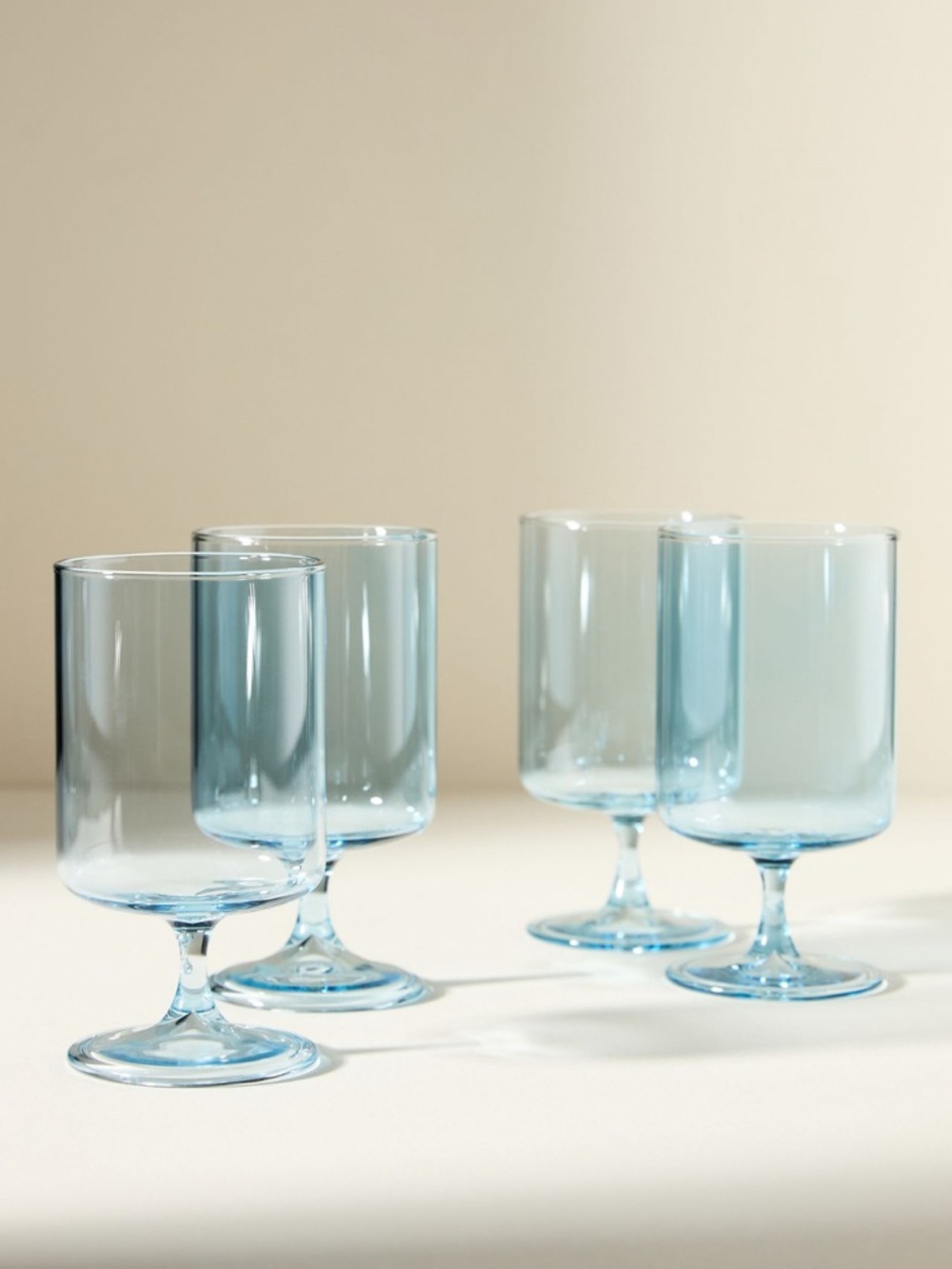 Morgan Blue Stemmed Glasses - Set of 2